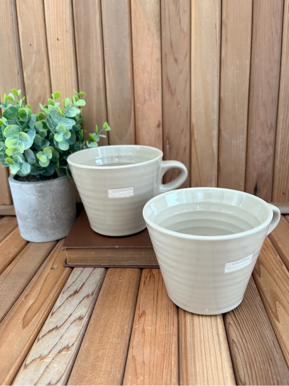 Broste Copenhagen Mug Set Tea Time Chocolate Stoneware Neutral Scandinavian Cups